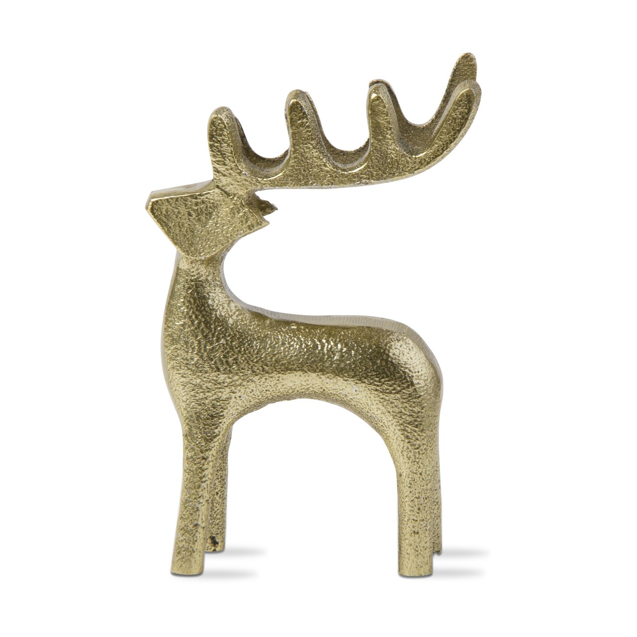 Gold Reindeer Silhouette Figurine Decorative Holiday Decor Christmas Animal Figurine 5 in H x 3.25 in L x 1.25 in W